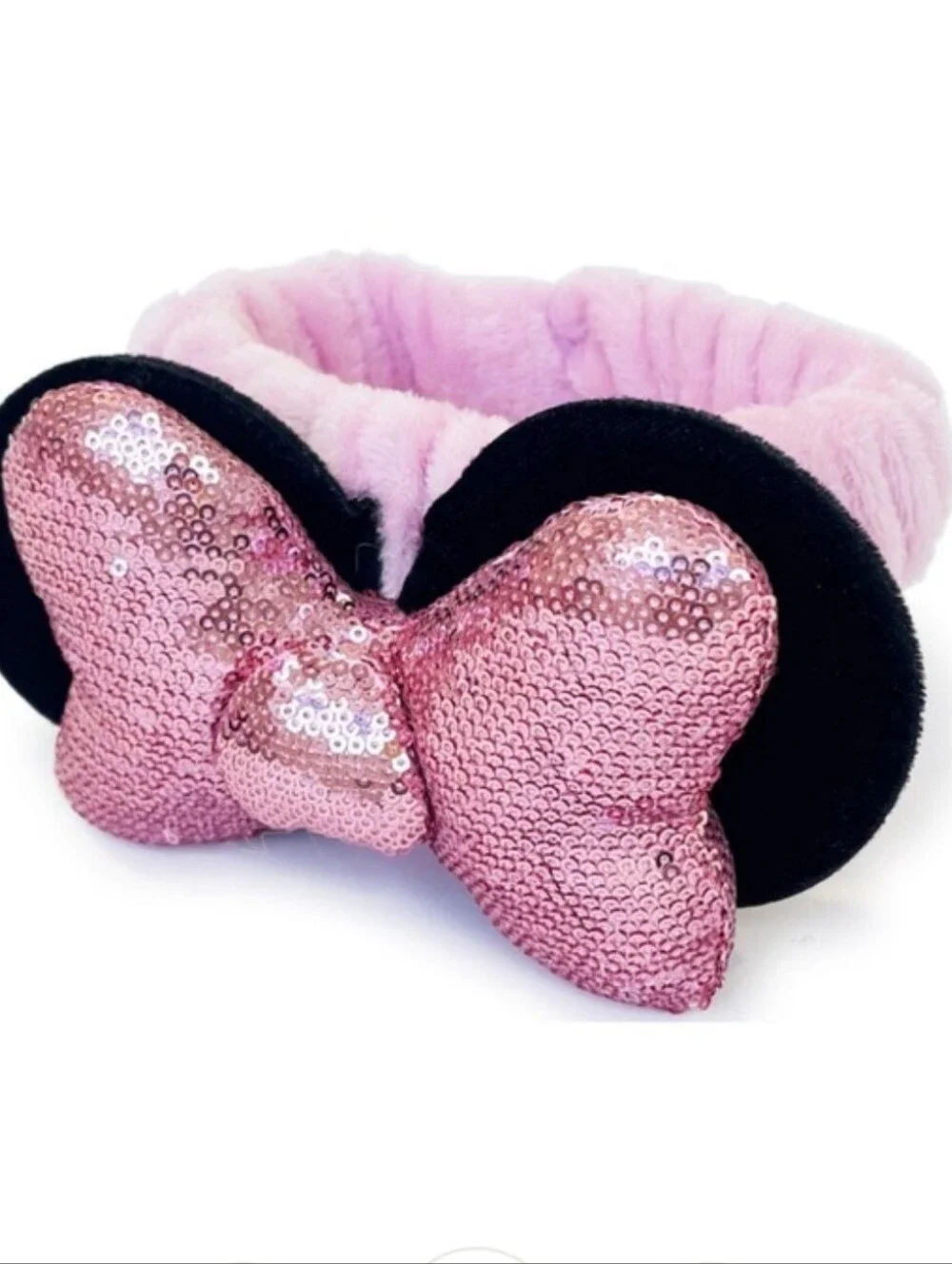 The Creme Shop Minnie Mouse Pink Sequin 3D Teddy Headband